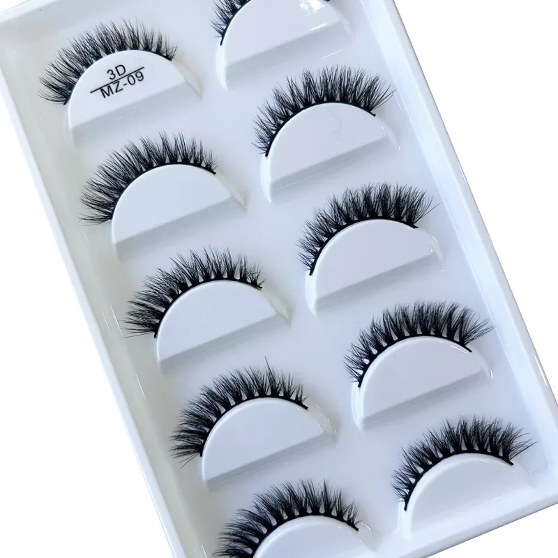 Wholesale 5 Pairs 3D Natural Mink False Eyelashes Makeup Extension Eyelash Fake Eye Lashes Faux Cils Make Up Beauty Cilios