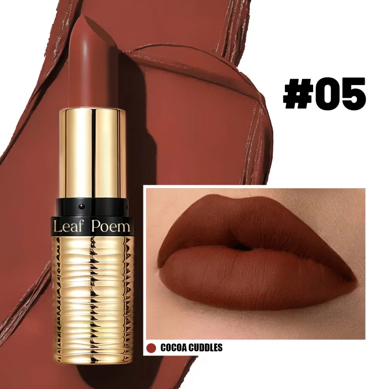 8 Colors Purple Matte Lipstick Waterproof Nude Brown Lip Tint Tone Long-lasting Velvet Matte Lipstick for Women Makeup Cosmetics