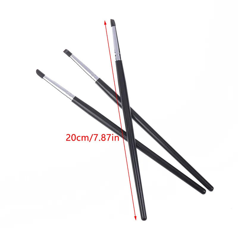 Black Silicone Eyeliner Brush Blade Multi-purpose Eyebrow Lipstick Brushes Easy To Use Nail Painting Pen Eyes Shaping Makeup