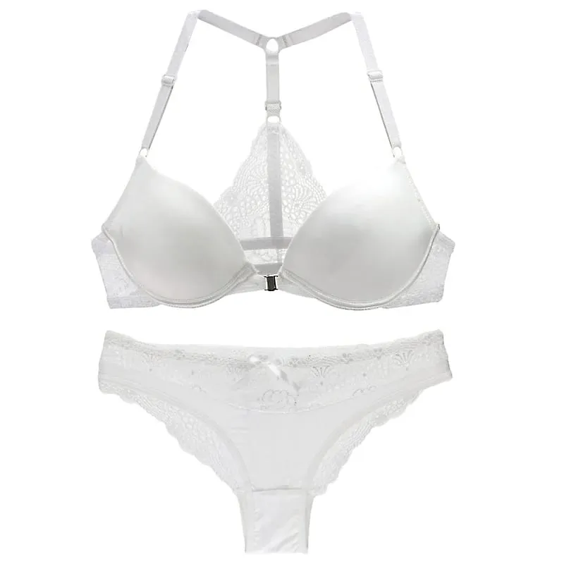 DaiNaFang Nyt sexet BH-sæt Dybe V Y-line stropper Japan og Sydkorea Blonde Dameundertøj ABC Cup Kvinde Lingeri