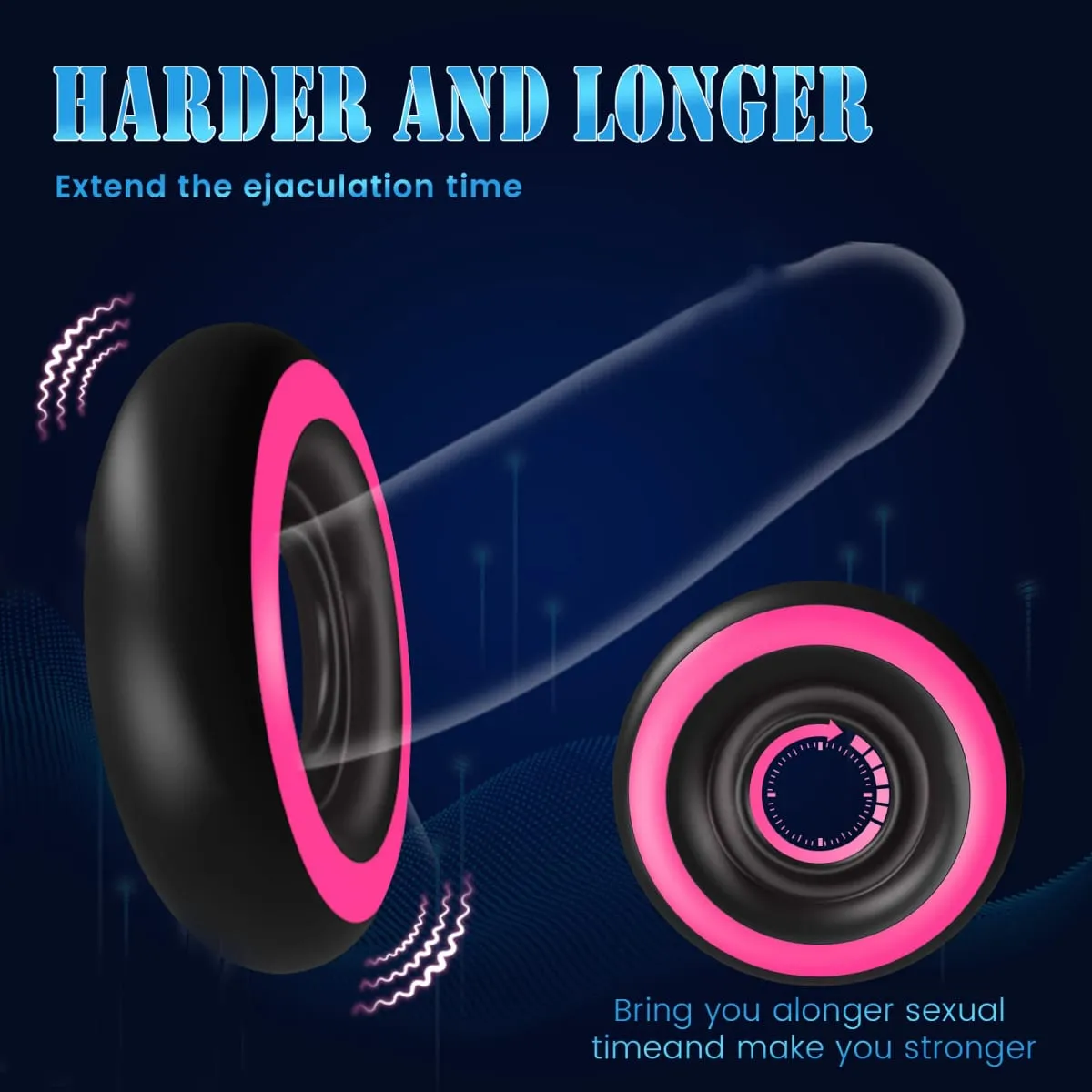 แหวนอวัยวะเพศชายแหวน Cock Erection Enhancing Vibrating แหวนอวัยวะเพศชาย Chastity CAGE Stimulator ชะลอการของเล่นสำหรับผู้ใหญ่สำหรับผู้ใหญ่