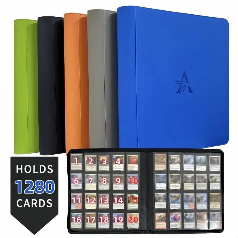 20 Pocket - Premium Trading Card Binder Holds 1280 Cards Ultimate Protection for TCG & Sports Cards. Collector's Dream 6 Colors