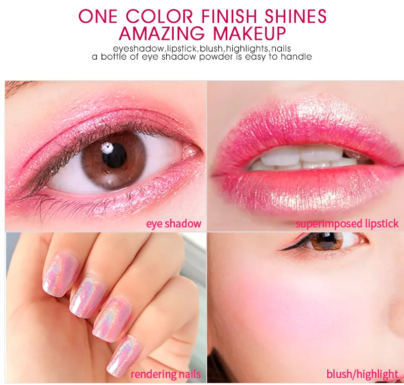 New Arrival Glitter Eyeshadow Metallic Loose Powder Waterproof Shimmer Pigments Colors Eye Shadow Makeup Cosmetics