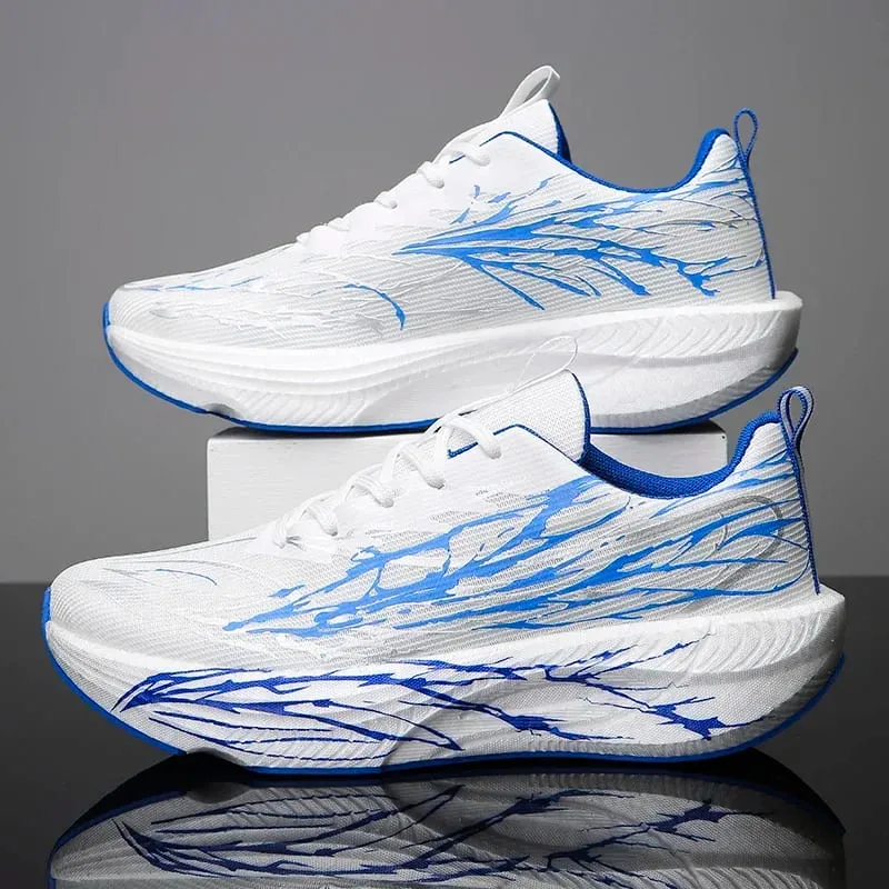2026 Professional Marathon Running Shoes Night Glow Couple Sneakers Sports Shoes Breathable Mesh Upper Flat Heel