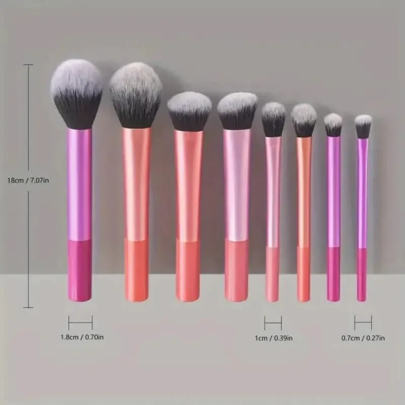 8pcs Makeup Brush Kit Soft Synthetic Hair Make Up Brushes Foundation Blush Eyeshadow Cosmetic Makeup Tools — image 4