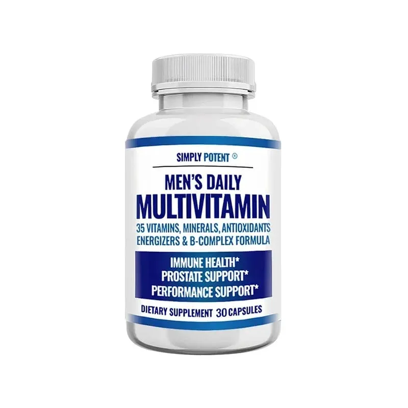 Daily Multivitamin for Men for Prostate Energy Concentration Metabolism Immunity Vitamins: A C D E (B1 B2 B3 B5 B6 B7 B9 B12)
