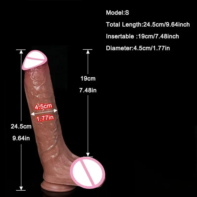 4 storlekar Realistisk Mjuk Stor Dildo Dubbel Silikon Sugkopp Penis Par Onani Enorm kuk Kvinna Man Anal Vuxen Sexleksak
