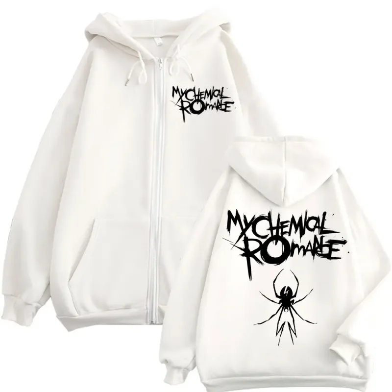 Limited My Chemical Romance Band Merch Zipper Hoodies Punk Rock Hip Hop Zip Up Sweatshirt Mga Lalaki Babae Fashion Vintage Pullover