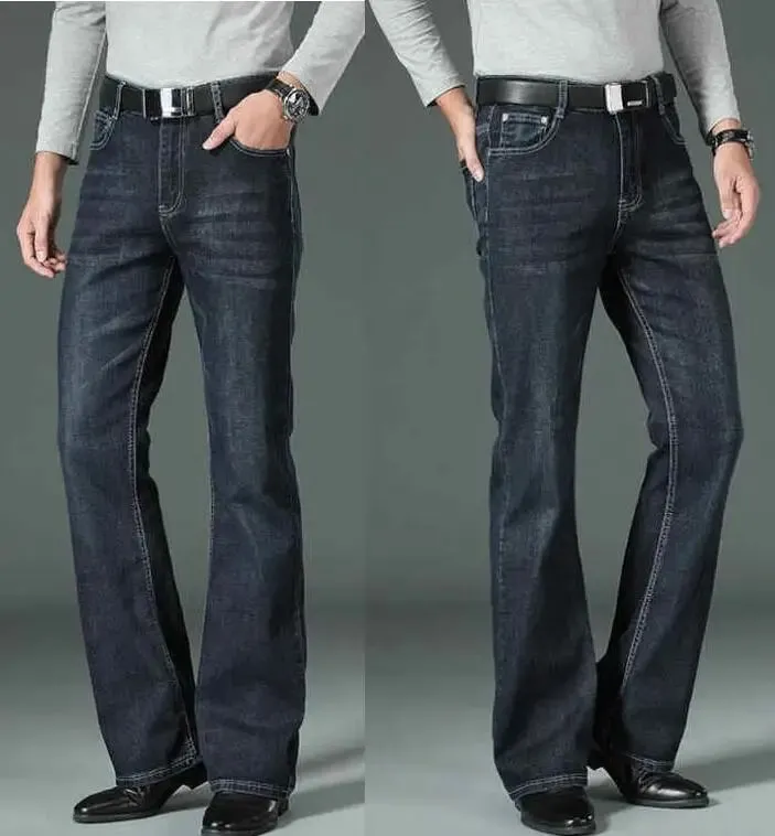 Men's Flared Jeans Loose Men Big-Leg Jeans Men Flared Pants Boot Cut Leg Designer Classic Jeans Multiple Styles Size 28-40