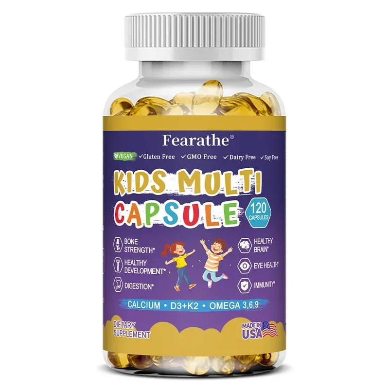 Børnenes komplette ernæringsgummi med vitamin D3 zink og jod til immunstøtte og vækststøtte 60 gummigummier