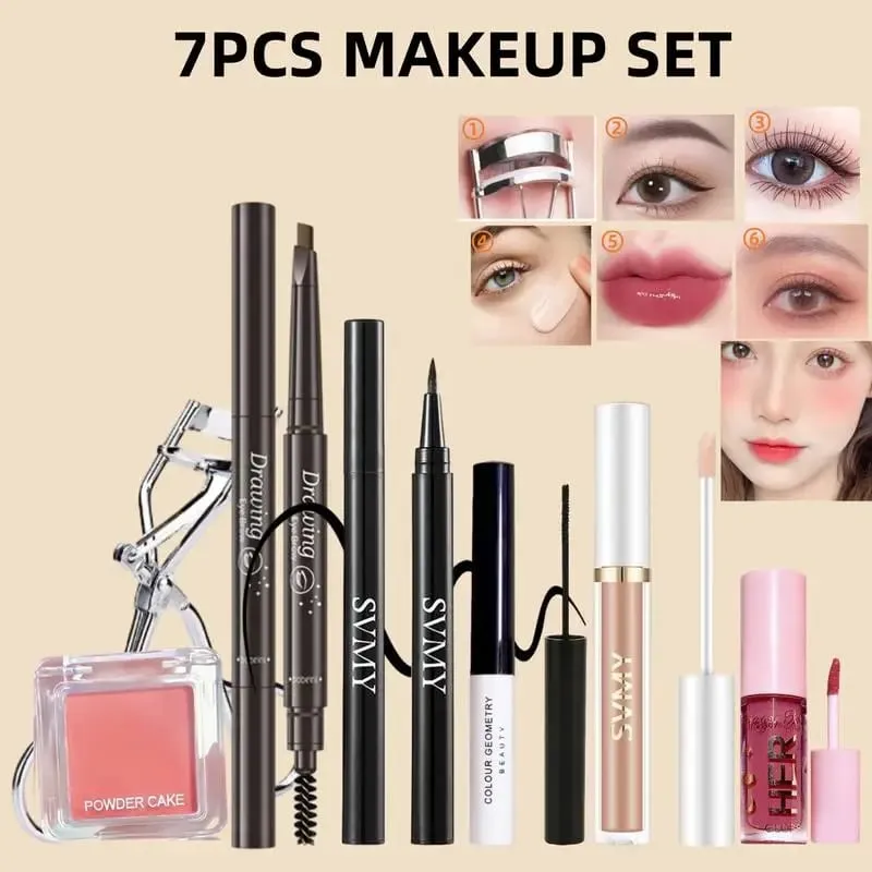All-in-One Makeup Kit Gift Set with Eyeshadow Palette Foundation Lip Gloss Blush Brushes Eyeliner and More Beauty Gifts — image 24