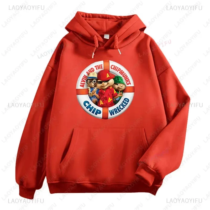 Alvin and The Chipmunks Anime Hoodies Eco Friendly A Letters Printing Sweatshirt Casual Streetwear Unisex Pullovers promo