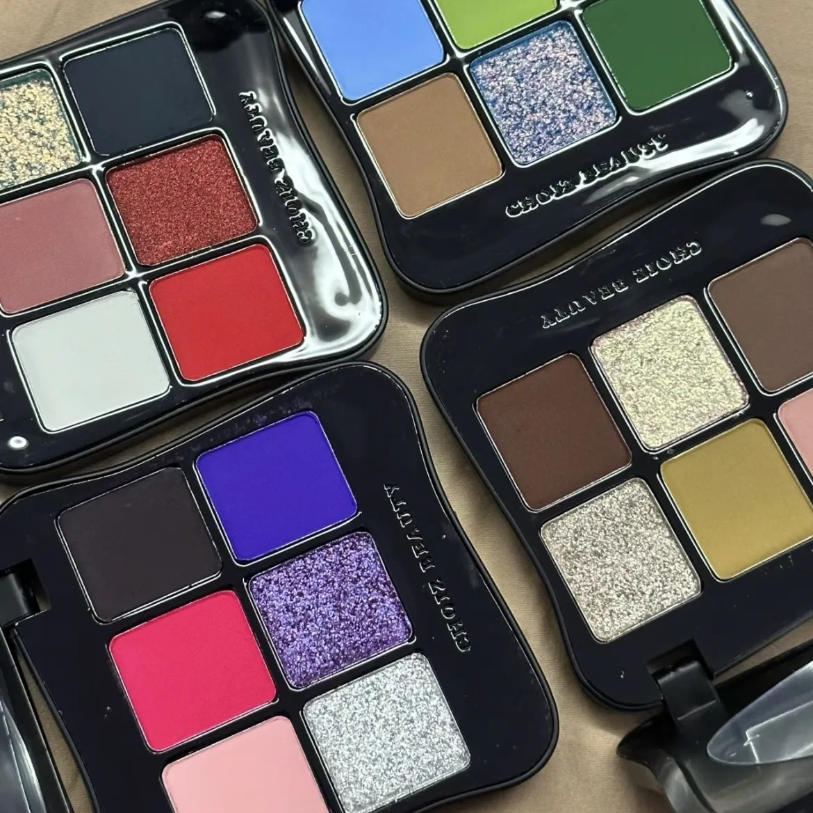 6 Color Eyeshadow Platte Green Matte Chameleon Shimmer Glitter High Pigmentated Eye Shadow Gothic Eyemakeup