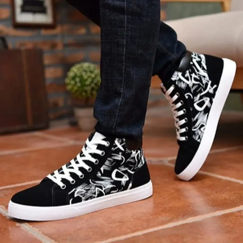 Pu Leather Men Shoes Sneakers Trend Casual Breathable Leisure Sneakers Non-Slip Footwear Vulcanized Shoes Tenis Masculino Boots