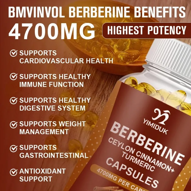 Premium Berberin Takviyesi Kapsülleri Bağışıklık Sistemini Destekler Sağlıklı Gıda