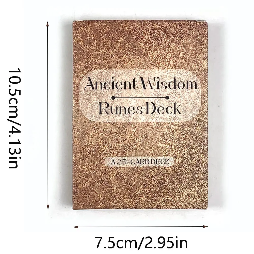 Ancient Wisdom Runes Deck A 25 Runes Oracle Cards Fortune Telling Divination Cards For Inspire Your Life and Destiny Game Cards