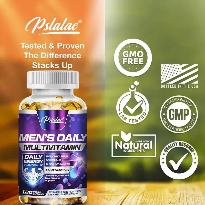 Men's Multivitamin Supplement - Supports Men's Multivitamin with Vitamins A C D E & B12 Zinc Calcium Magnesium and More