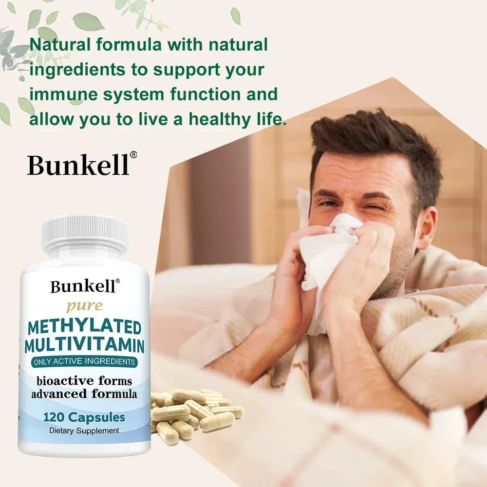 High-potency Methylated Multivitamin Supplement with Vitamins C D B12 To Support Energy and Focus and Maintain Heart Health