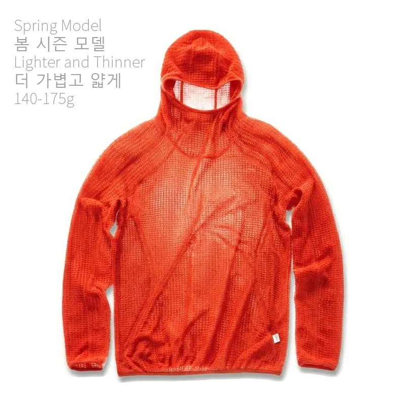 Thermolite® Lichtgewicht T-shirt met capuchon Thermische hoodie met lange mouwen voor heren voor wandelen, kamperen en fietsen Antistatisch en anti-pilling