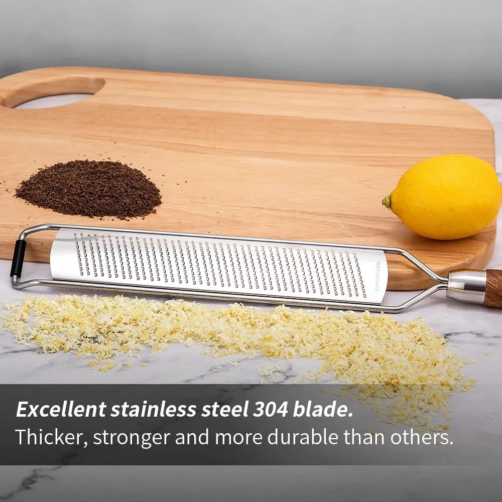 Stainless Steel Cheese Grater Slicer Lemon Zester Chocolate Chopper Fruit Peeler Planer Non-Slip Handle Lightweight Cook Gadgets