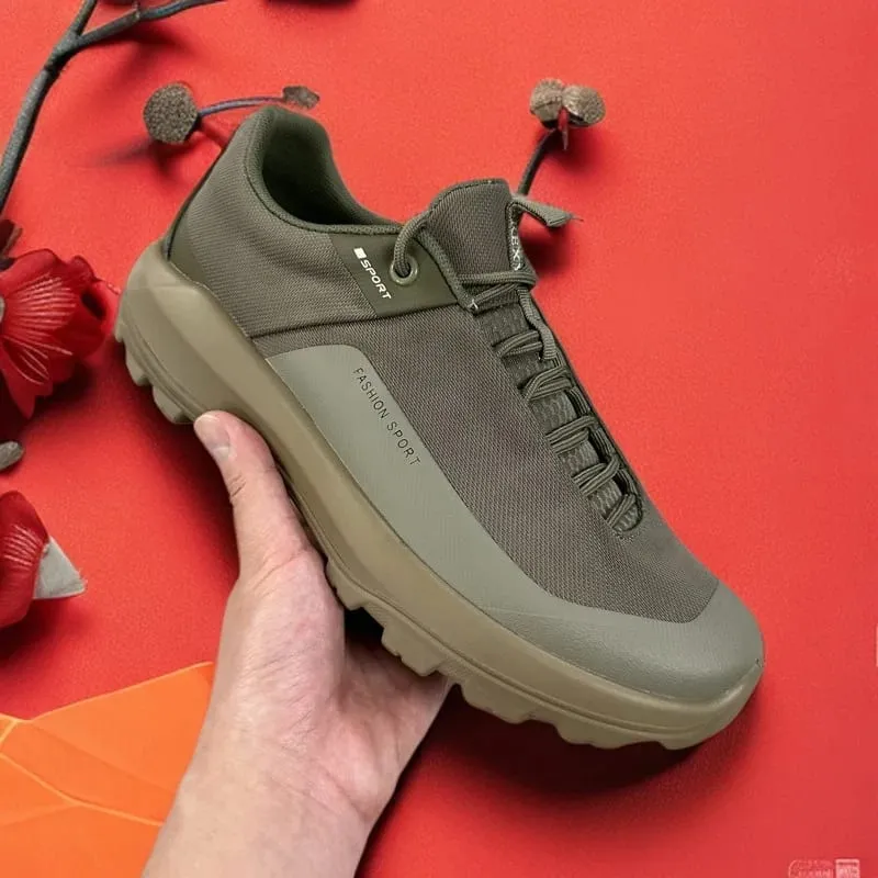 Green Running Shoes for Men Elasticity Casual Sneakers Lightweight Breathable Speciality Men's Sneakers Outdoor Tennis Shoes Man