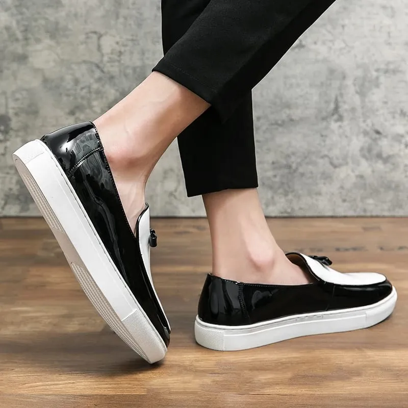 Men New Tassel Shoes Thick Sole Wear Resistant Classic Fashion Lefu Shoes White Size 38-46 Men Shoes — image 4