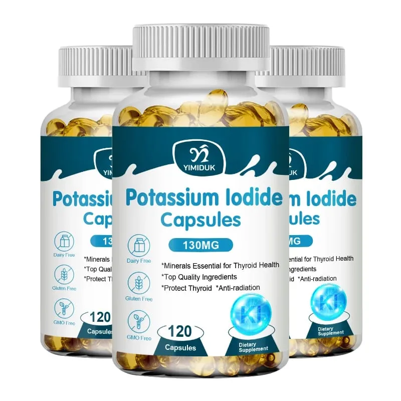 Potassium Iodide Capsules KI (Stable Iodine) 130 mcg per Day - Thyroid Support Supplement — image 8