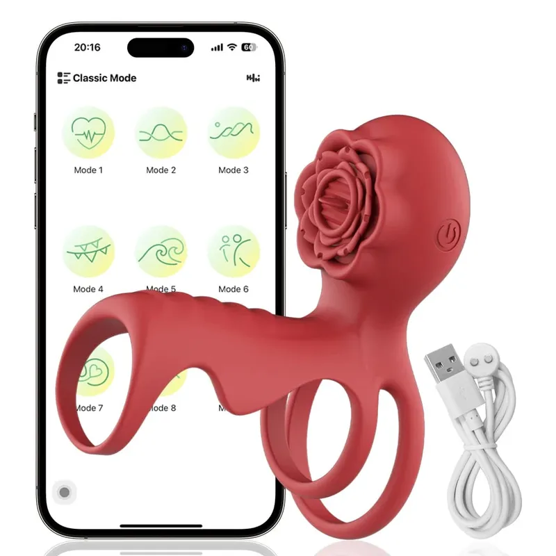 APP Control Vibrating Cock Ring Penis Ring for Men Clitoris Stimulator Vibrator for Women Ejaculation Delay Sex Toy for Couples