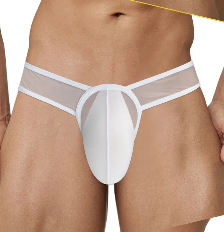 Men Bikini Briefs Man Underpantsr Slip Transparent Mesh Underwear Male Cuecas Men's Panties Ultra-thin Gays Sports Briefs