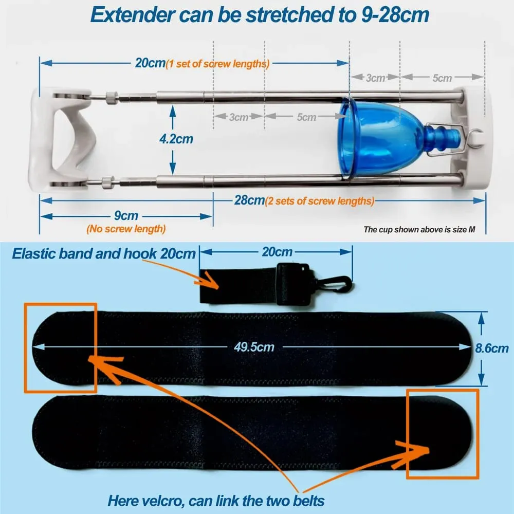 Accessories For Size Master Stretch Penis Extender Enlarger System Sex Toy Men Penile Pump Sleeve Belt for Stretcher Enhancement — image 5