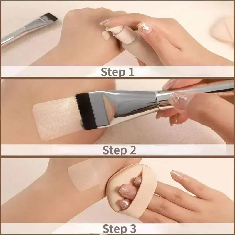 1Pc Ultra Thin Foundation Brush Lightweight Thin Face Contour Brushes Flat Contour Brush Blending Foundation Cream Make Up Brush — image 2