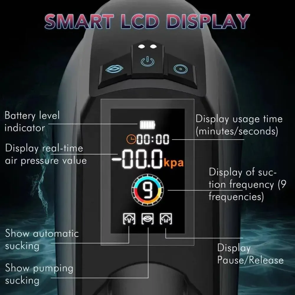 Electric Penis Pump Sex Toys Pumps Enlargers Submarine Vacuum Sex Toy for Men Penis Extender Pumps with 9 Suction Modes 18+