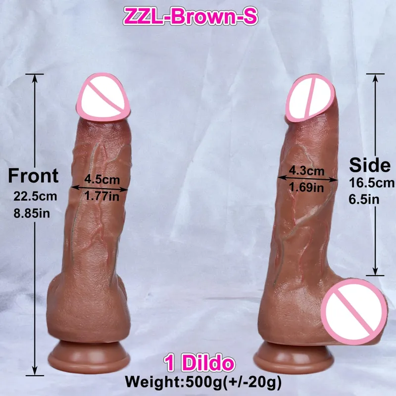 4 Sizes Realistic Soft Big Dildo Double Silicone Thick Huge Penis Woman Man Anal Sex Toy Gay Masturbation Suction Cup Dick