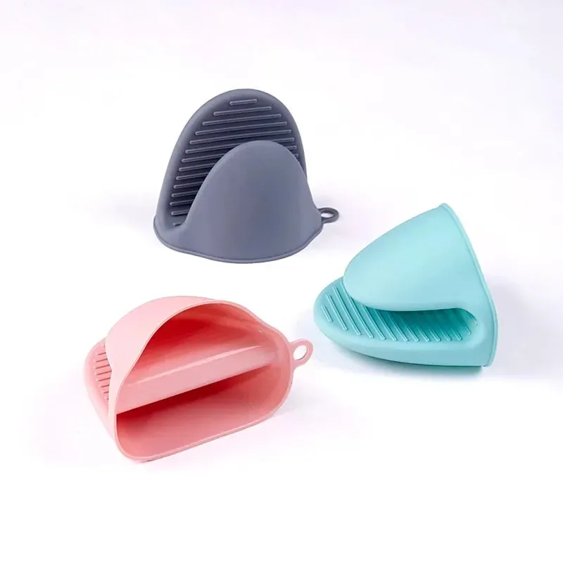 2pcs Oven Mitts Silicone Heat Resistant Pinch Mitts Anti Scalding Non Slip Gloves Clips Pot Holder Cooking Baking Oven Mitts