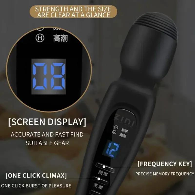 Penggetar Klitoris Kuat untuk Wanita Tongkat Penggetar Dildo Mesin Seks Mainan Dewasa Masturbasi Wanita Pemijat Orgasme G-spot