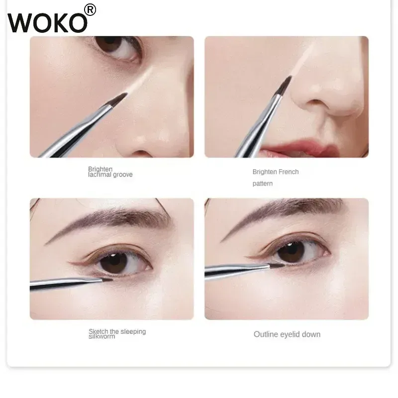 Upgrade Blade Eyeliner Brush Ultra Thin Fine Angle Flat Eyebrow Brush Under The Eyes Place Makeup Brush Precise Detail Brushes
