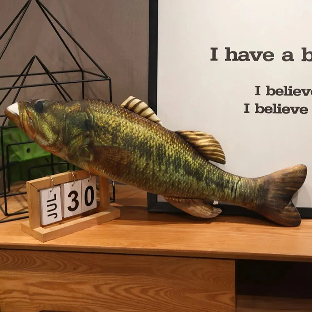 Sofa Cushion Perch Simulation Fish Pillow Stuffed Grouper Cartoon Fish Soft PP Cotton Fish Anime Pillow Gifts