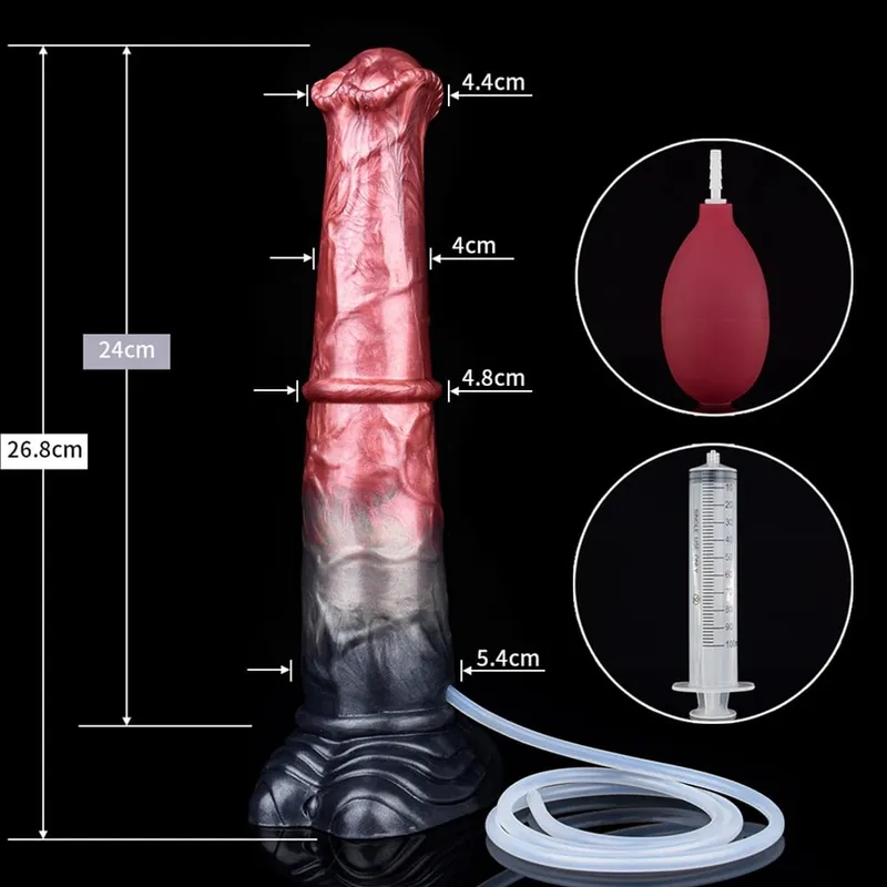 Squirting Horse Anal Dildos Monster Fake Penis G-Spot Stimulator Masturbation Butt Plug Cock Sex Toy For Women Men Flirting