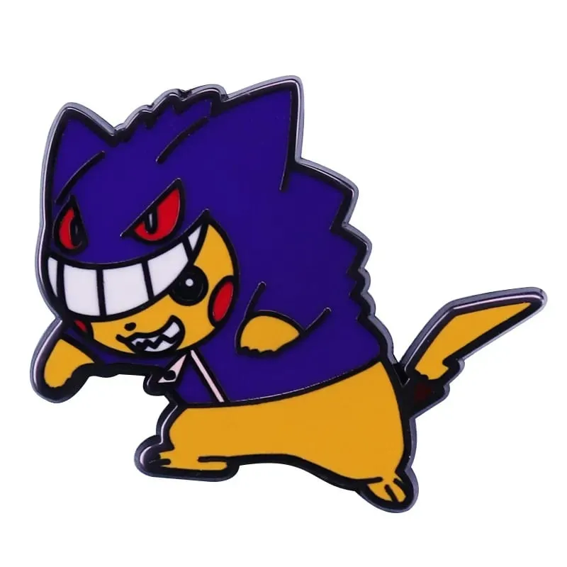 Anime Games Pokemon Enamel Pins Collect Mobbles Gengar Metal Cartoon Brooch Backpack Hat Bag Collar Lapel Badges