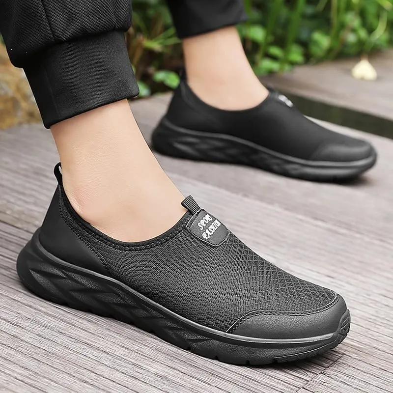 2023 zapatos informales ligeros para hombre, zapatillas informales transpirables antideslizantes para hombre, zapatos planos para caminar al aire libre, talla 40-47