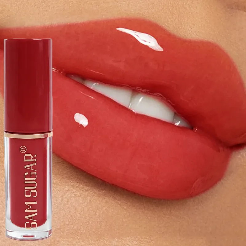 Long Lasting Plumping Lip Gloss Moisturizing Waterproof Non Stick Cup Water Gloss Liquid Lipstick Mini Lip Gloss Makeup Cosmetic