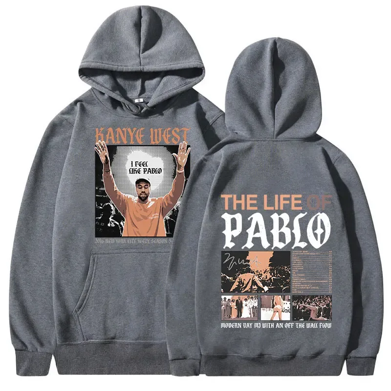 Rappeur Kanye West sweat à capuche imprimé graphique la vie de PABLO sweat à capuche hommes femmes Hip Hop mode Vintage surdimensionné sweats à capuche