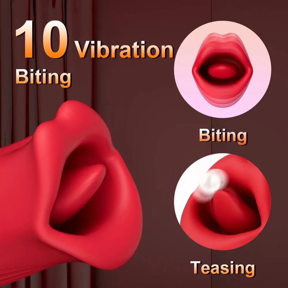 Patting Vibrator for Women with Tongue Licking Nipple Oral Sucker Clitoris Stimulator G Spot Dildo Adults Female Sex Toys