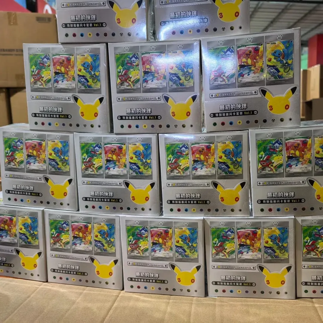 Heißes, 100 % offizielles Pokemon-Boxset zum 30-jährigen Jubiläum, vereinfachtes Chinesisch, PTCG-Edelsteinpaket, Original-Partner, spezielle Illustrationskarten — image 4