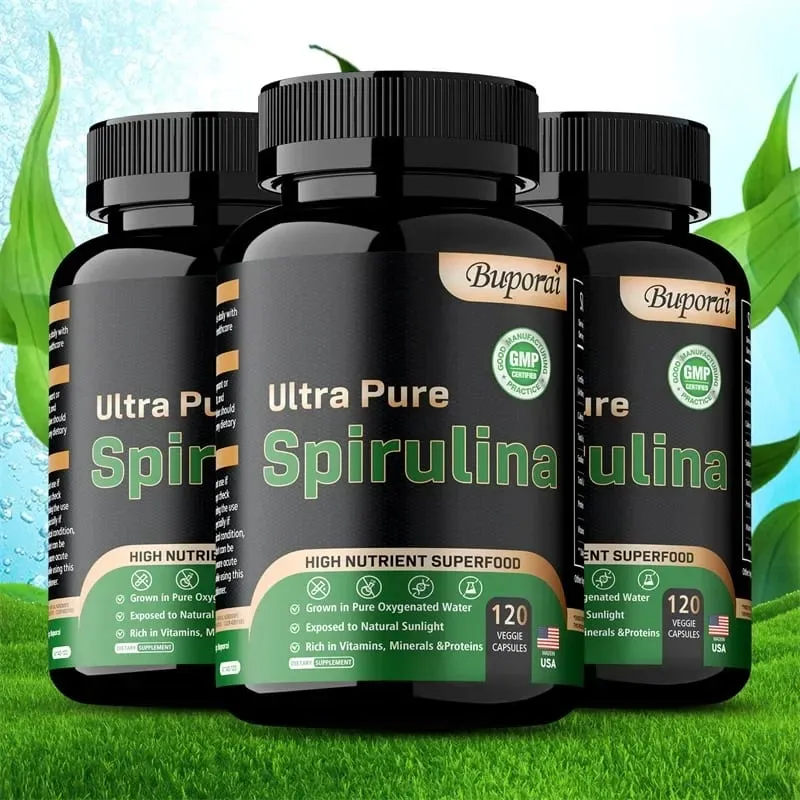 Organic Spirulina - Detoxification Immune System Cardiovascular Antioxidant Improve Digestive HealthSupplementsSupplements