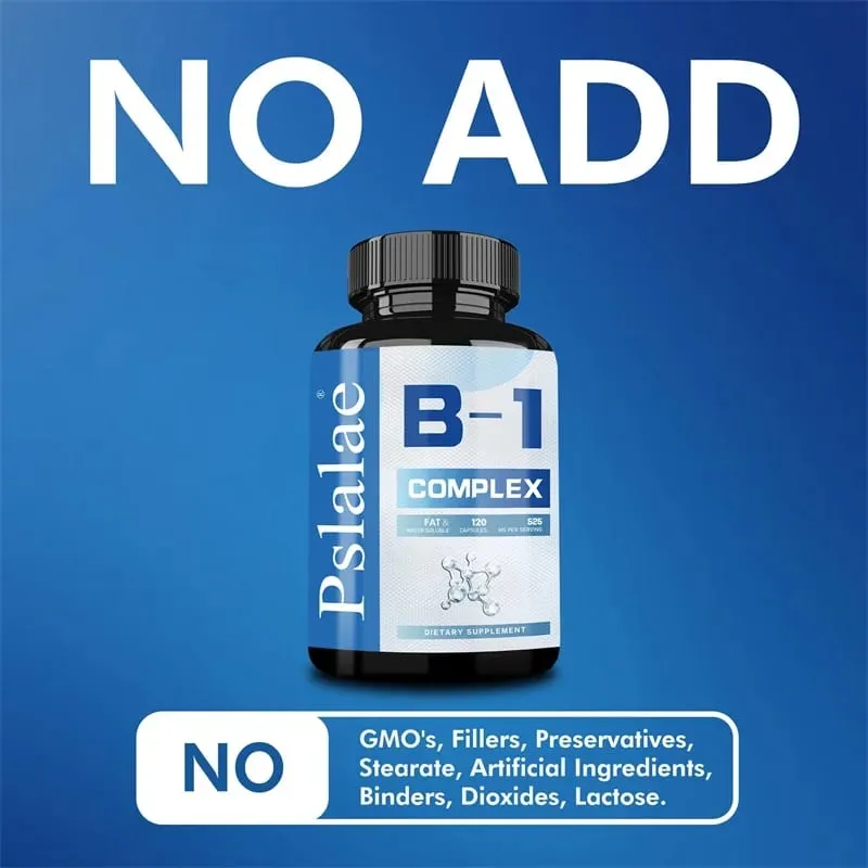 Vitamin B1 Complex - Improves Energy Levels Boosts Metabolism and Supports Nervous System Health