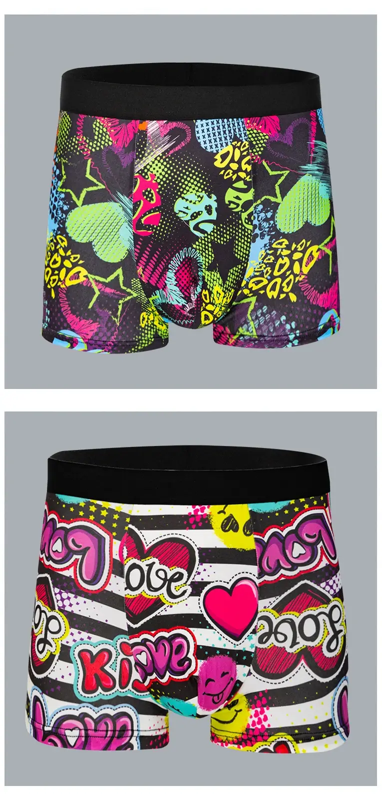10-pack fashionable men's boxer shorts, comfortable, soft, fashionable, printed, casual and versatile men's underwear 3256808732946334