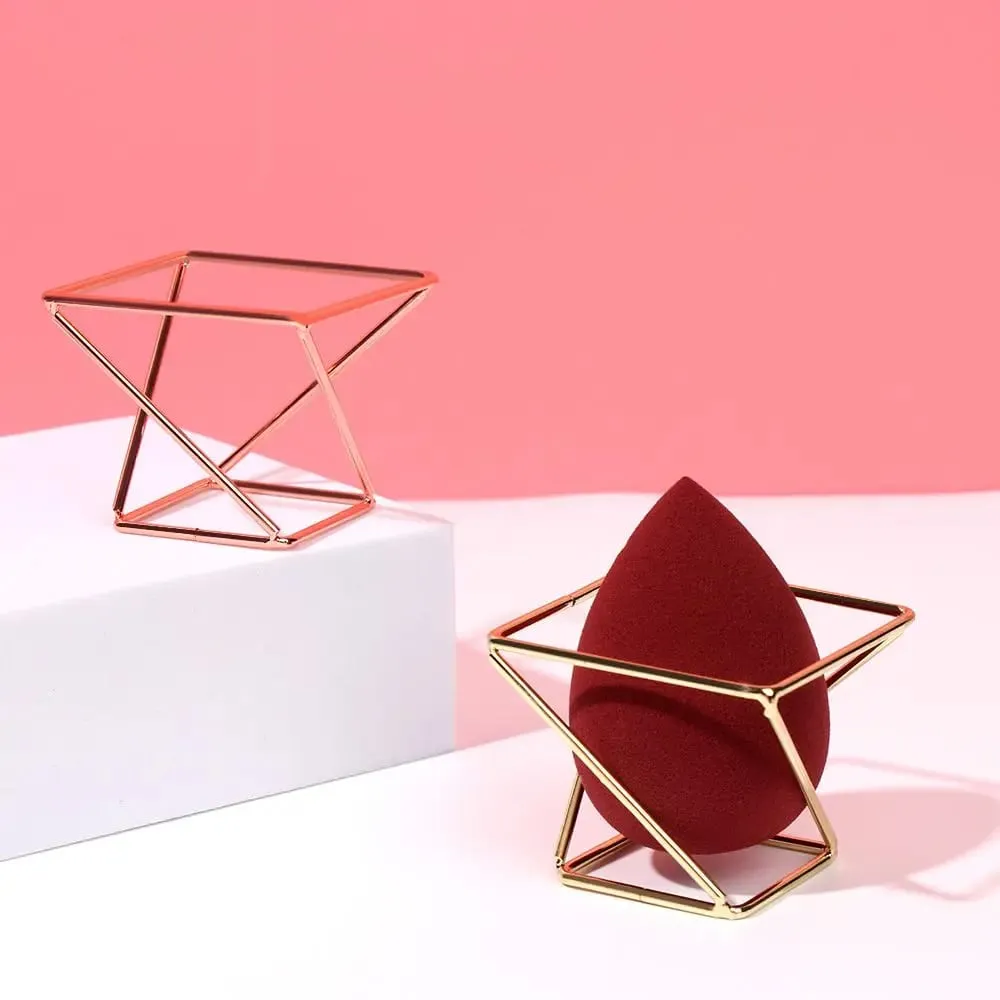 1Pcs Metal Makeup Sponge Holder Makeup Puff Rack Blender Storage Rack Sponge Drying Stand Holder Makeup Brushes Puff Drying Tool