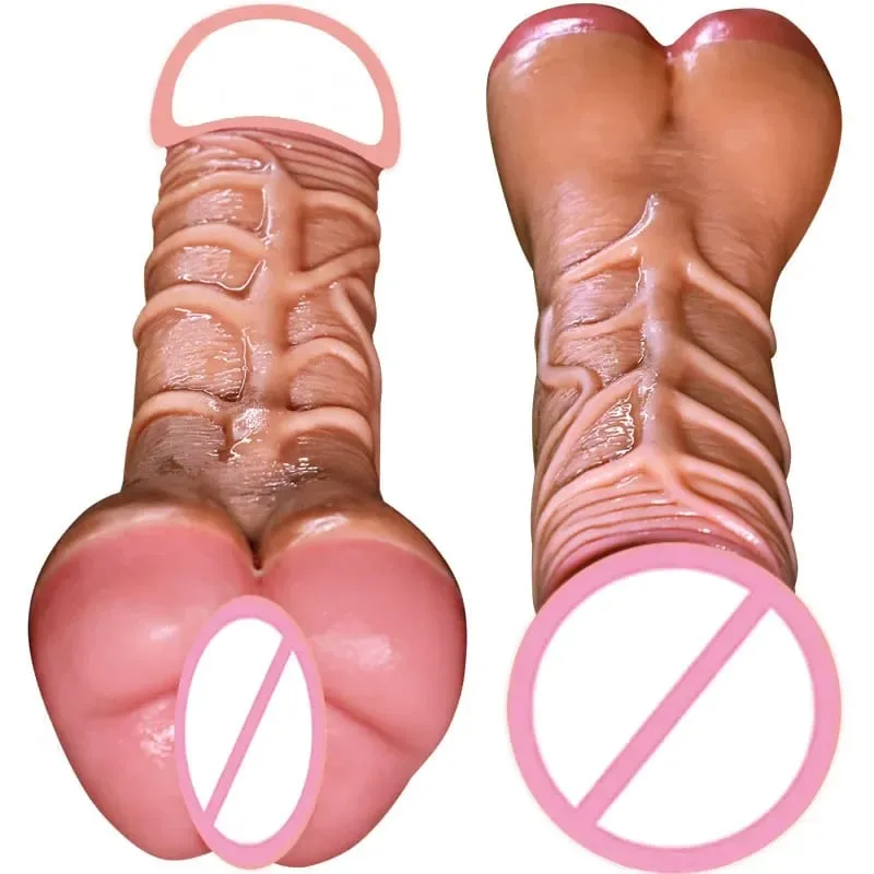 Preservativo sessuale per estensore del pene realistico per uomini Masturbazione Figa Culo finto Ingranditore del pene Dildo per coppie Giocattoli del sesso gay