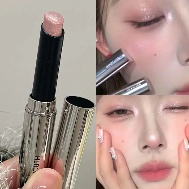Diamond Pearlescent Glitter Eye Shadow Highlighter Stick Naturally Brightens Eye Makeup Shiny Gloss Eyeshadow Lying Silkworm Pen